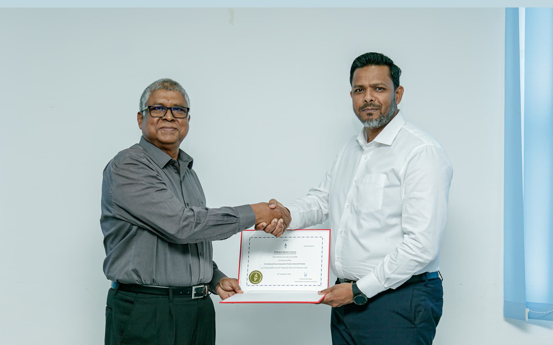 First National Finance Corporation Receives Principal Adviser License Under New Regulation